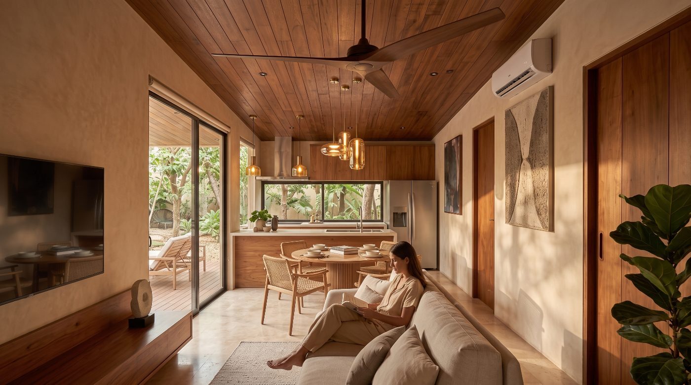 Sala de la villa de 60 m²